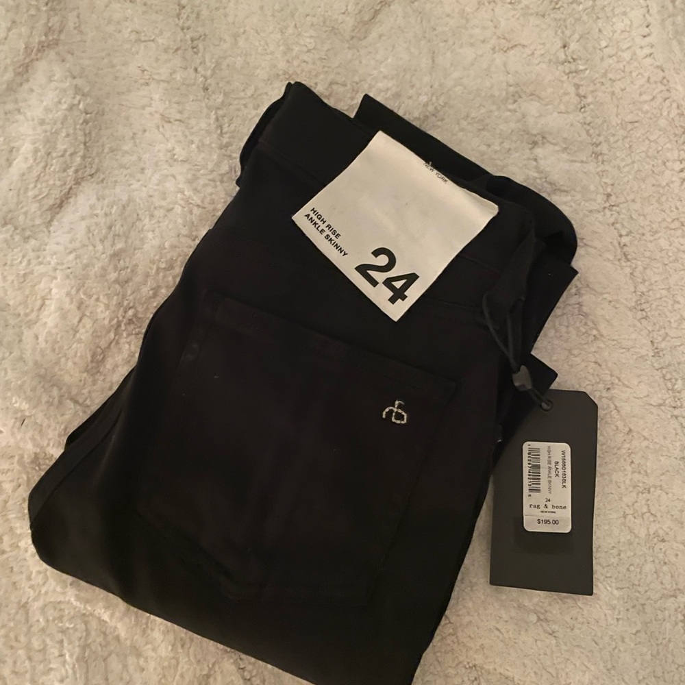 BNWT Rag & Bone Women's Black Jeans Size 24